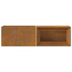 vidaXL Braise Marron 160 x 45 x 35 cm Acier résistant aux intempéries