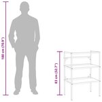 vidaXL Cadre de lavabo de salle de bain Noir 59x38x83 cm Fer