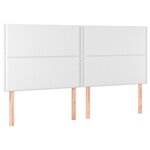 vidaXL Têtes de lit 4 Pièces Blanc 100x5x78/88 cm Similicuir