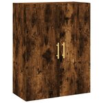 vidaXL Armoire murale chêne fumé 69 5x34x90 cm
