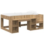 vidaXL Cadre de lit pour enfants avec rangement Chêne artisanal