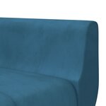 vidaXL Canapé-lit en forme de L bleu 275x140x70 cm velours