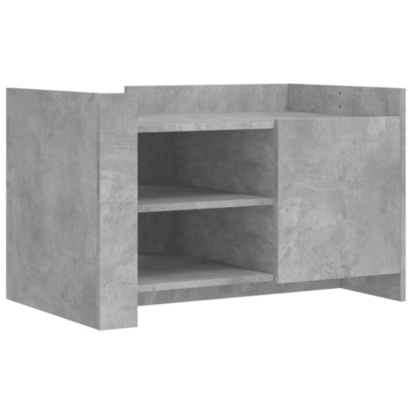 vidaXL Table basse gris béton 80x50x50 cm bois d'ingénierie