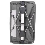 vidaXL Lit pour bébé avec matelas Gris foncé Tissu de lin