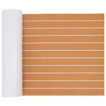 vidaXL Tapis de bateau Rayé Marron et blanc 240 x 60 cm EVA