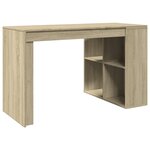 vidaXL Bureau chêne sonoma 123 5x73 5x75 cm bois d'ingénierie