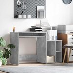 vidaXL Bureau avec Rangement Gris béton 120.5 x 44 x 88.5 cm