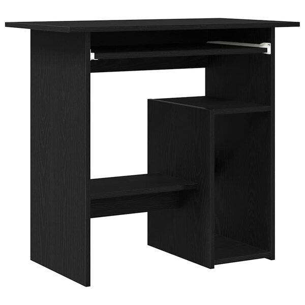 vidaXL Bureau chêne noir 80x45x74 cm bois d'ingénierie