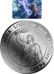 Monnaie ZEUS 1/1000 Oz Palladium 12$ Liberia 2026 (PRÉCOMMANDE)