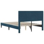 vidaXL Cadre de lit avec tête de lit Bleu 120 x 200 cm Velours