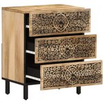 vidaXL Table de chevet 50x33x60 cm bois de manguier massif