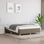 vidaXL Cadre de lit sans matelas taupe 140x190 cm tissu