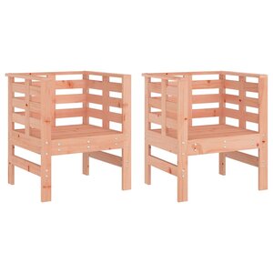 vidaXL Chaises de jardin lot de 2 61 5x53x71 cm bois massif de douglas
