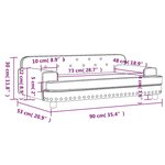 vidaXL Canapé pour enfants crème 90x53x30 cm velours