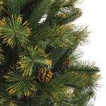 vidaXL Sapin de Noël artificiel articulé avec pommes de pin 120 cm