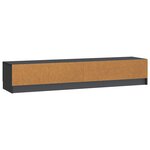 vidaXL Meuble TV avec tiroir Noir 147 x 34 5 x 27 cm Bois d'ingénierie