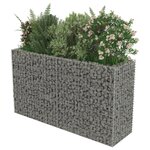 vidaXL Lit surélevé à gabion Acier galvanisé 180x50x100 cm