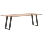 vidaXL Pieds de table à manger en U 2 pièces Anthracite 60 x (72-73) cm Acier