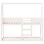 vidaXL Lit superposé sans matelas blanc 75x190 cm bois de pin massif