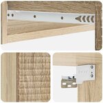 vidaXL Table d'appoint murale Chêne Sonoma 87 5 x 34 5 x 17 cm