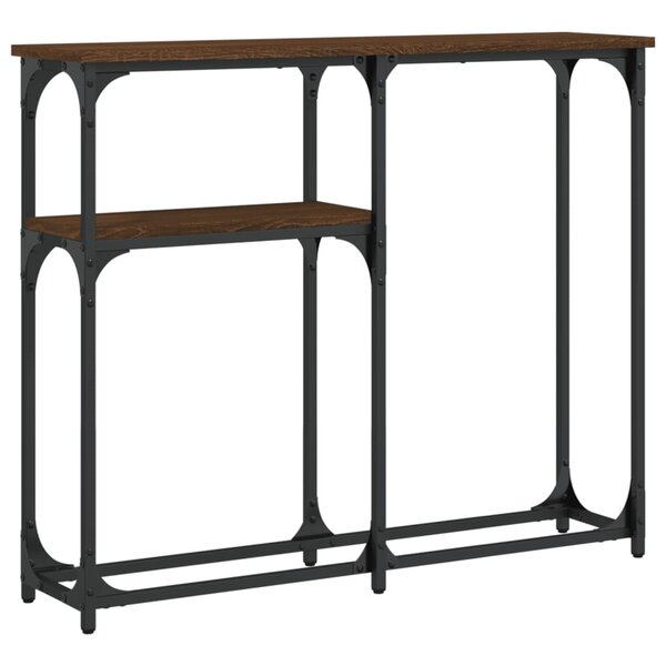 vidaXL Table console chêne marron 90x22 5x75 cm bois d'ingénierie