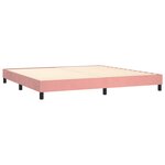 vidaXL Sommier à lattes de lit avec matelas Rose 200x200 cm Velours