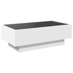 vidaXL Table basse avec LED blanc 90x50x30 cm bois d'ingénierie