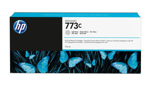 Hp hp 773c 775-ml light gray ink cartridge hp 773c original cartouche d encre gris clair capacite standard 775ml pack de 1