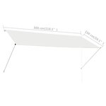 vidaXL Auvent rétractable 300x150 cm Crème