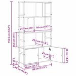 vidaXL Étagère Chêne fumé 80 x 30 x 155.5 cm Bois d'ingénierie