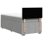 vidaXL Sommier à lattes de lit avec matelas gris clair 80x200 cm tissu