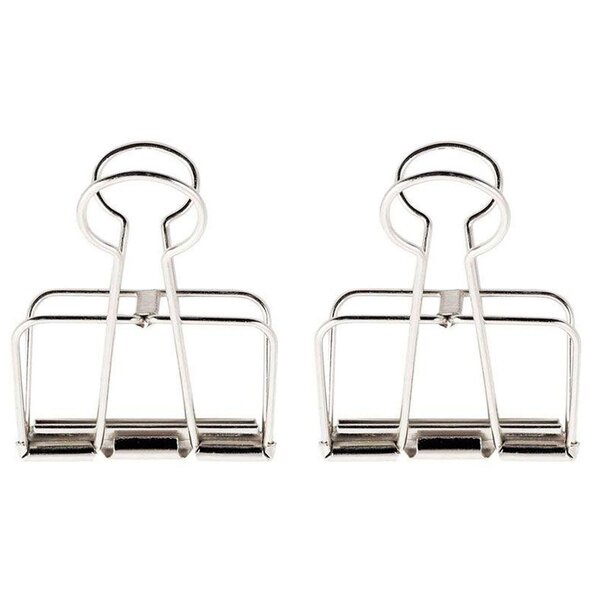 18 pinces double-clip argenté 19 mm