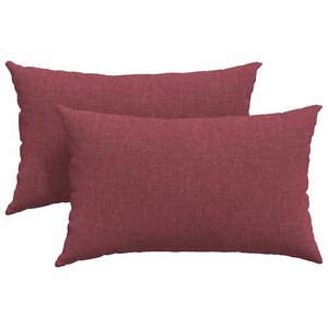 vidaXL Coussins de canapé 2 Pièces Bordeaux 50 x 30 cm tissu