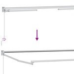 vidaXL Store rétractable manuel avec LEDs Sable