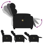 vidaXL Fauteuil de massage inclinable Noir Tissu