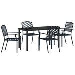 vidaXL Ensemble de salle à manger pour jardin 5 Pièces Anthracite