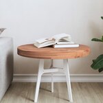 vidaXL Dessus de table Ø50x4 cm rond bois massif de hêtre