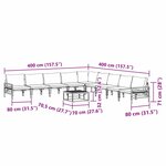 vidaXL Ensemble de canapé de jardin 10 Pièces Anthracite Acier