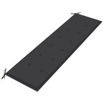 vidaXL Banc de jardin avec coussin anthracite 175 cm Teck massif