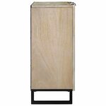 vidaXL Buffet Blanc 90 x 33 x 75 cm bois de manguier massif