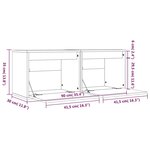 vidaXL Armoires murales 2 Pièces Blanc 45x30x35 cm Bois de pin massif