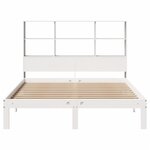 vidaXL Lit bibliothèque sans matelas blanc 120x200 cm bois pin massif