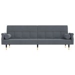 vidaXL Canapé-lit avec coussins gris foncé velours