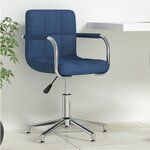 vidaXL Chaise pivotante de bureau Bleu Tissu
