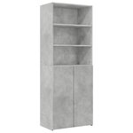 vidaXL Armoire de rangement gris béton 70x42 5x225cm bois d'ingénierie