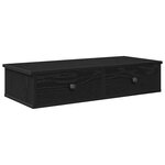 vidaXL Étagère murale avec tiroirs noir 80x31x17 cm bois d'ingénierie