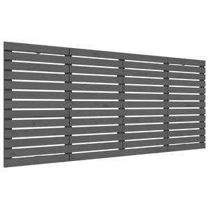 vidaXL Tête de lit murale Gris 166x3x91 5 cm Bois massif de pin