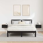 vidaXL Cabinet de chevet avec tiroir 2 Pièces Chêne noir 34 x 30 x 20 cm