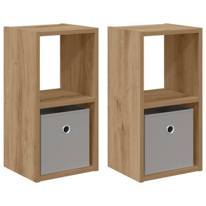 vidaXL Table de chevet 2 pc Chêne artisanal 25 5 x 22 x 49 5 cm