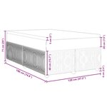 vidaXL Sommier à lattes de lit avec matelas noir 120x190 cm velours